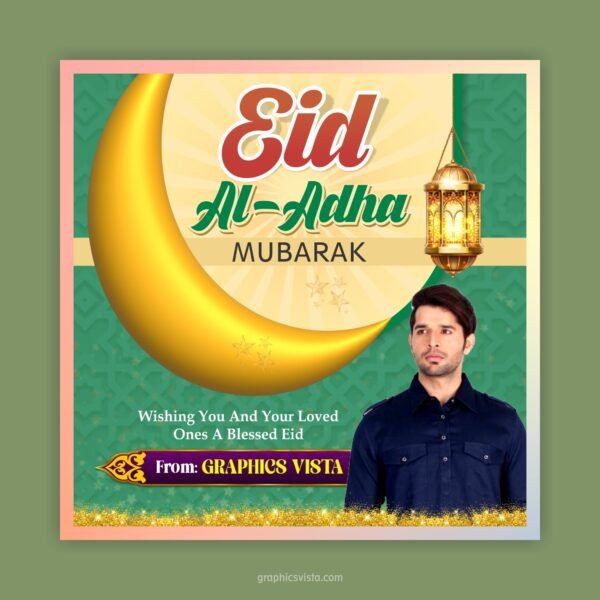 Eid Al Adha Social Media Template Poster Design CDR File Download