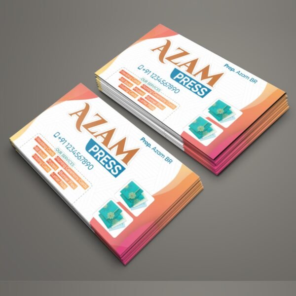 Printing Press Business Card Design CDR File