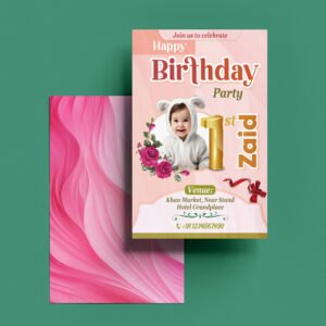 Birthday Invitation Card Hindi Design CDR Download - Graphics Vista