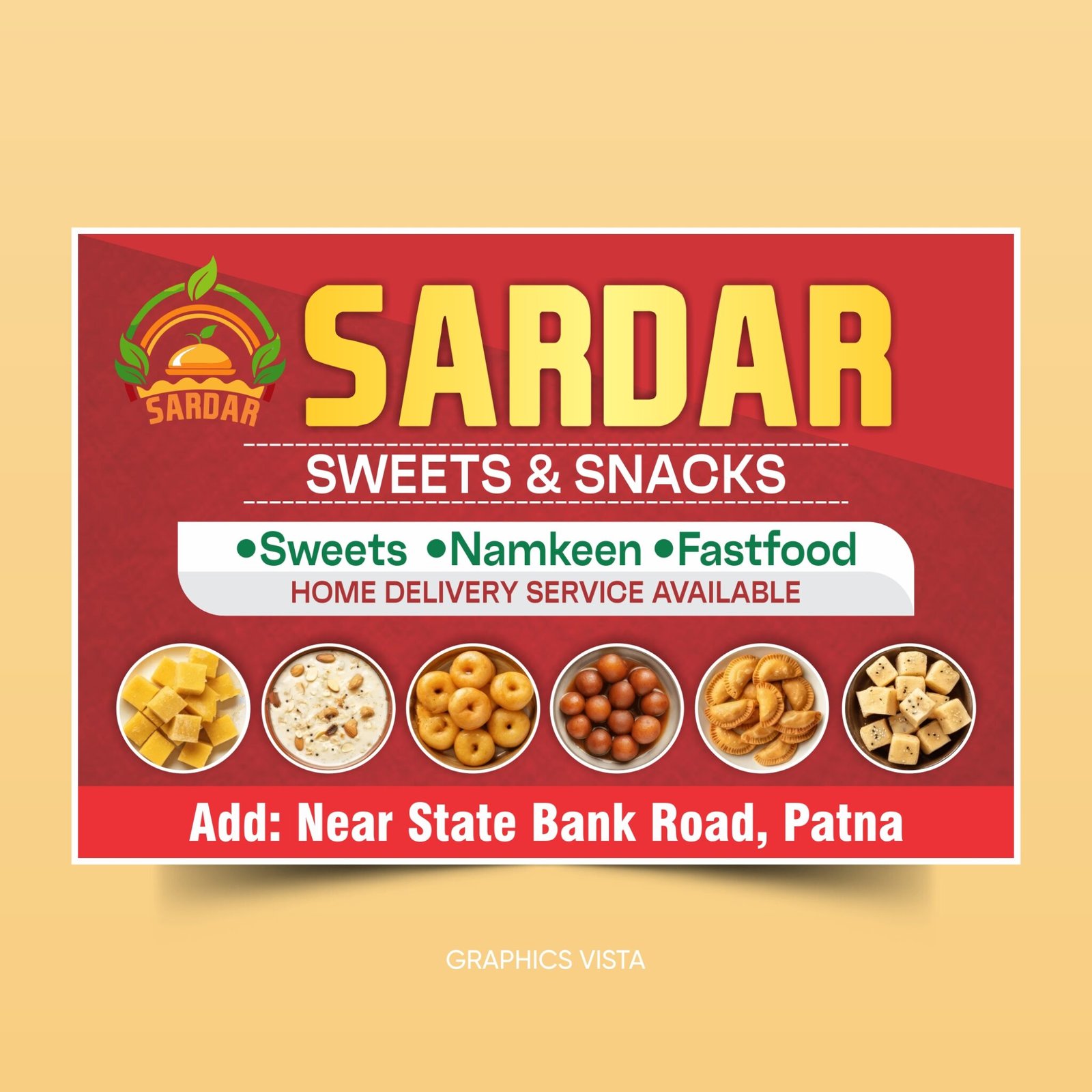 Sweets Hotel Banner Template CDR File Download - Graphics Vista