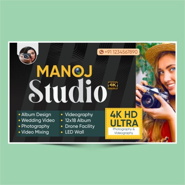 Creative Studio Digital Banner PSD & CDR File Download