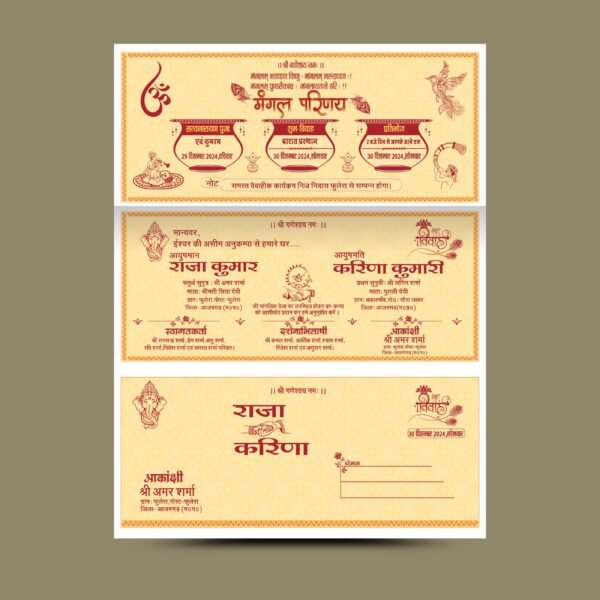 2025 Latest Fency Wedding Hindi Card Design