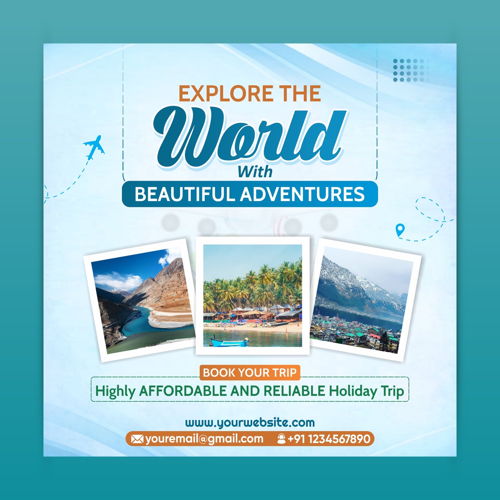 Tour and Travels Social Media Post Design Template