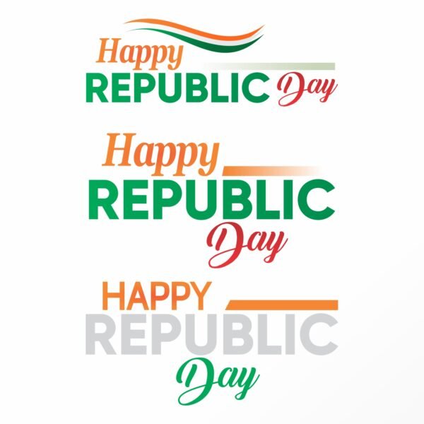 Republic Day 26 January Typography PNG CDR EPS File