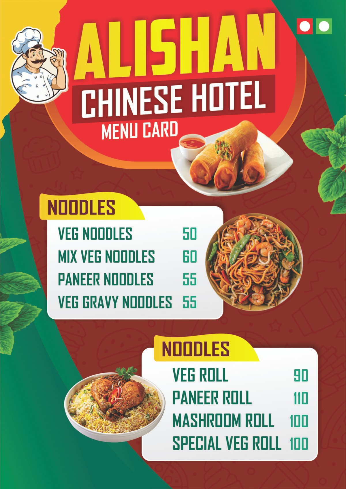 Modern Luxury Restaurant Menu Card Design Template CDR & PSD Files Download