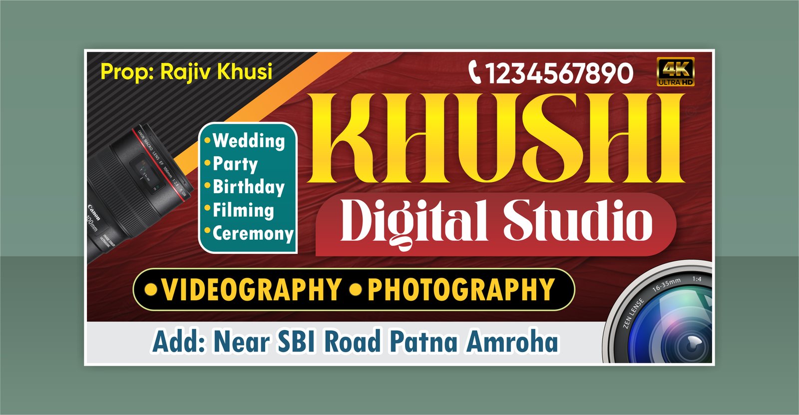 Digital Studio Photography Banner Design