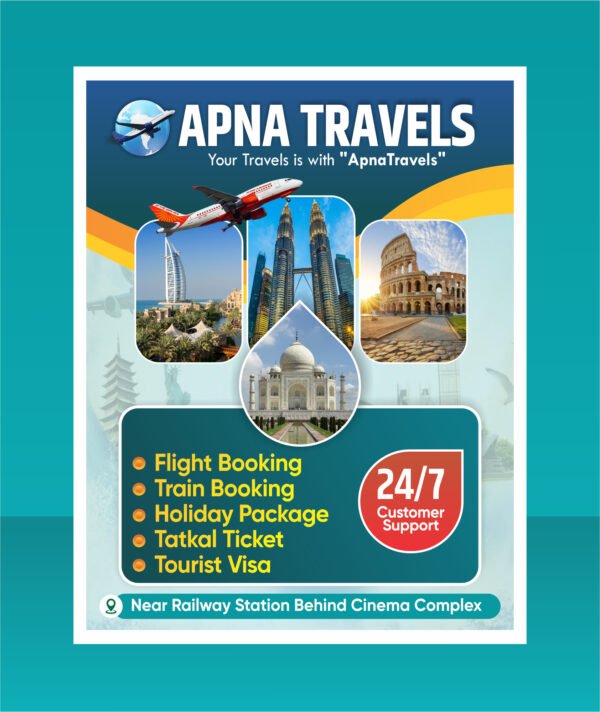 Tour and Travels Banner Template Design