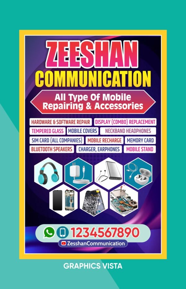 Repairing Shop Mobile Communication Flex Design CDR