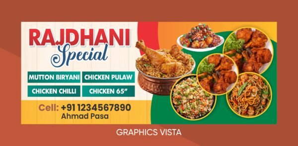 Hotel Restaurant Family Banner Design CDR