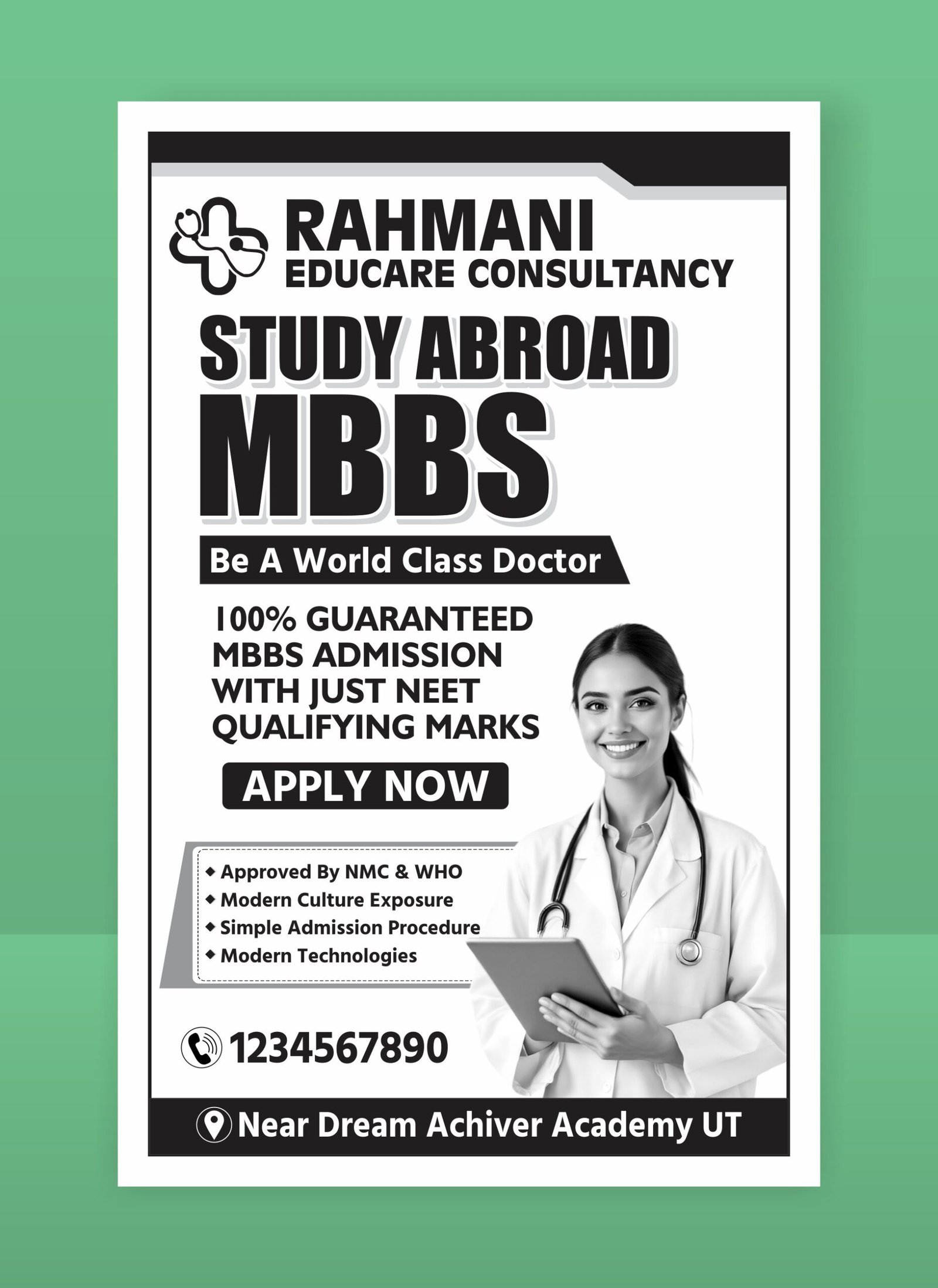 Study Abroad Pamphlet Design CDR File Download