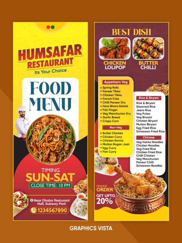 Professional Restaurant Hotels Food Menu Template CDR File