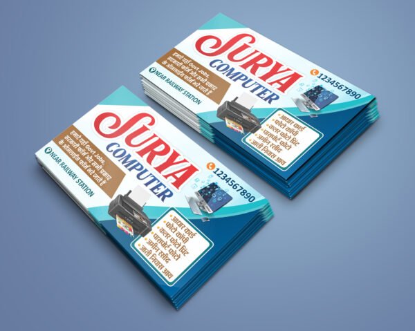 Computer Mobile Shop Visiting Card CDR Template