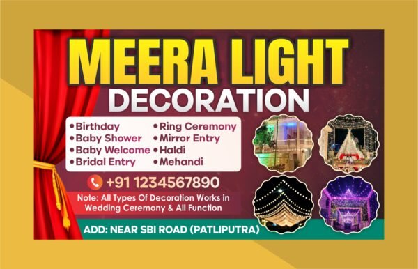 Events Decoration Banner Design CDR File Download