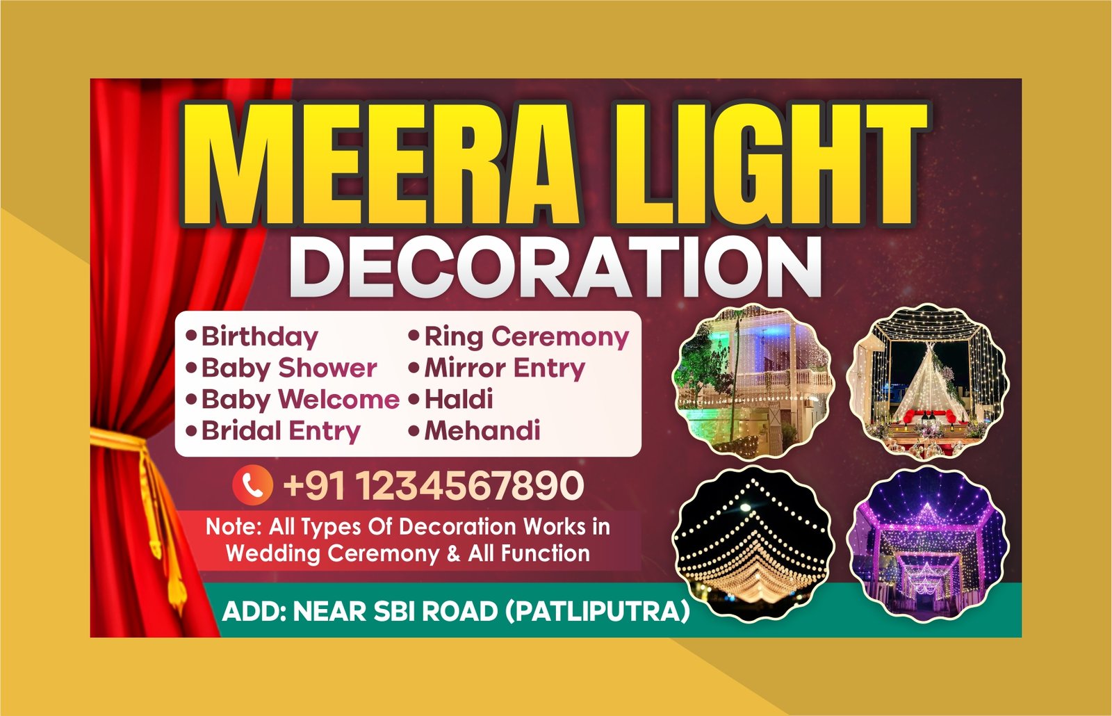Events Decoration Banner Design CDR File Download