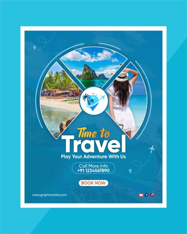 Travel Agency Banner Design Template CDR File Download | Tour & Travel Poster