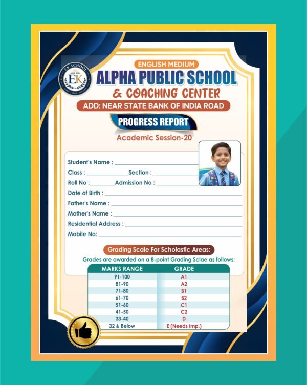 School Report Card Design CDR File Download